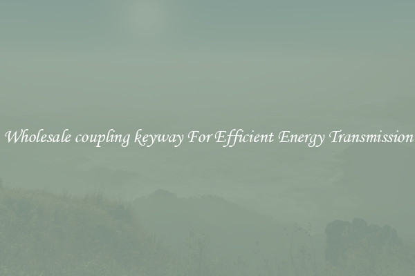 Wholesale coupling keyway For Efficient Energy Transmission