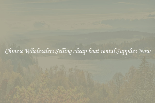 Chinese Wholesalers Selling cheap boat rental Supplies Now
