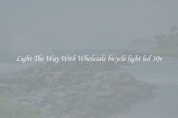 Light The Way With Wholesale bicycle light led 30v