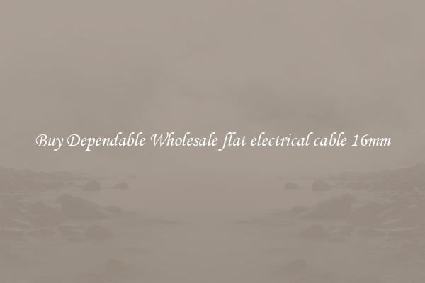 Buy Dependable Wholesale flat electrical cable 16mm