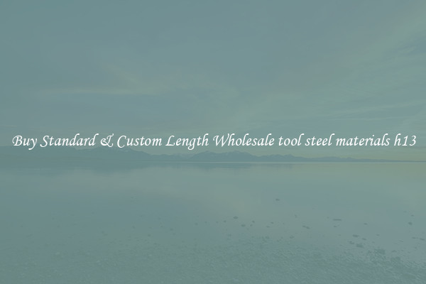 Buy Standard & Custom Length Wholesale tool steel materials h13
