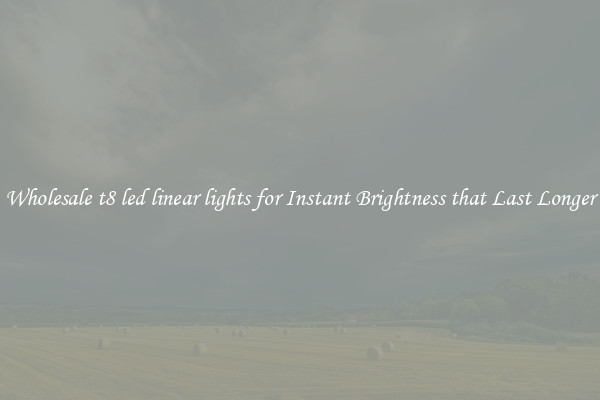 Wholesale t8 led linear lights for Instant Brightness that Last Longer