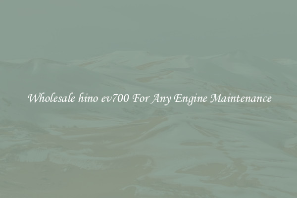 Wholesale hino ev700 For Any Engine Maintenance