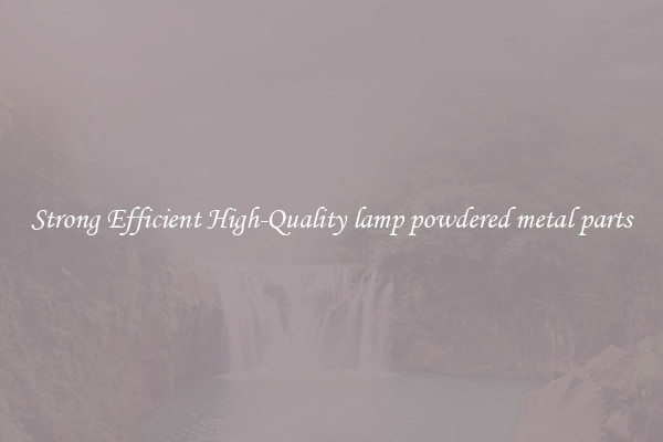 Strong Efficient High-Quality lamp powdered metal parts