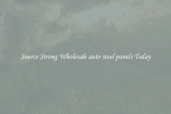 Source Strong Wholesale auto steel panels Today