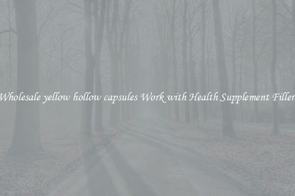 Wholesale yellow hollow capsules Work with Health Supplement Fillers