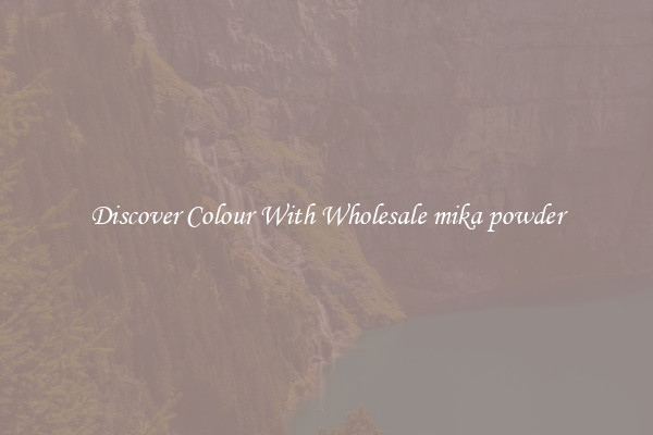 Discover Colour With Wholesale mika powder
