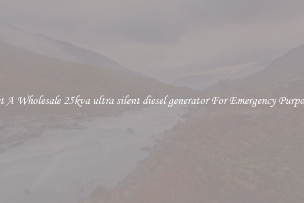 Get A Wholesale 25kva ultra silent diesel generator For Emergency Purposes