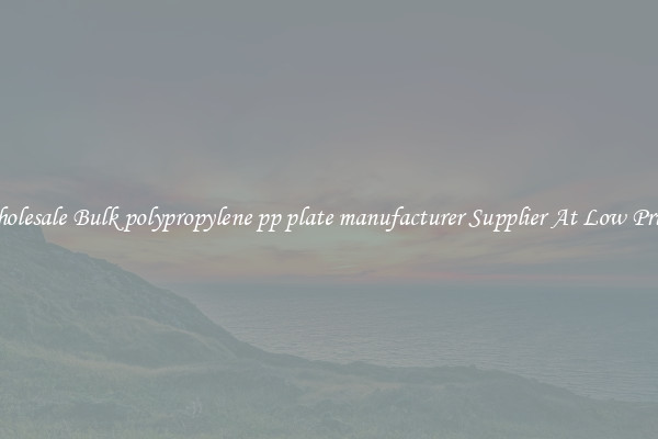 Wholesale Bulk polypropylene pp plate manufacturer Supplier At Low Prices